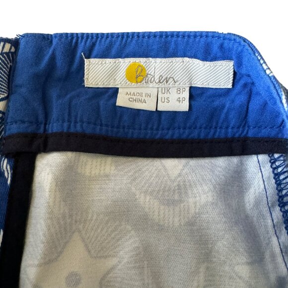 Boden Denim Skirt Stars Pockets Mini Summer Blue White Size 4P W28 July 4th - Picture 7 of 14